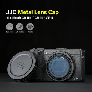 Buy now JJC Aluminum Lens Cap Cover Protector for Ricoh GR IIIx GR IIIx HDF GR3x HDF GR III GR III HDF GR3 HDF GR II GR2 with Soft EVA Interior -Black at indiglob india