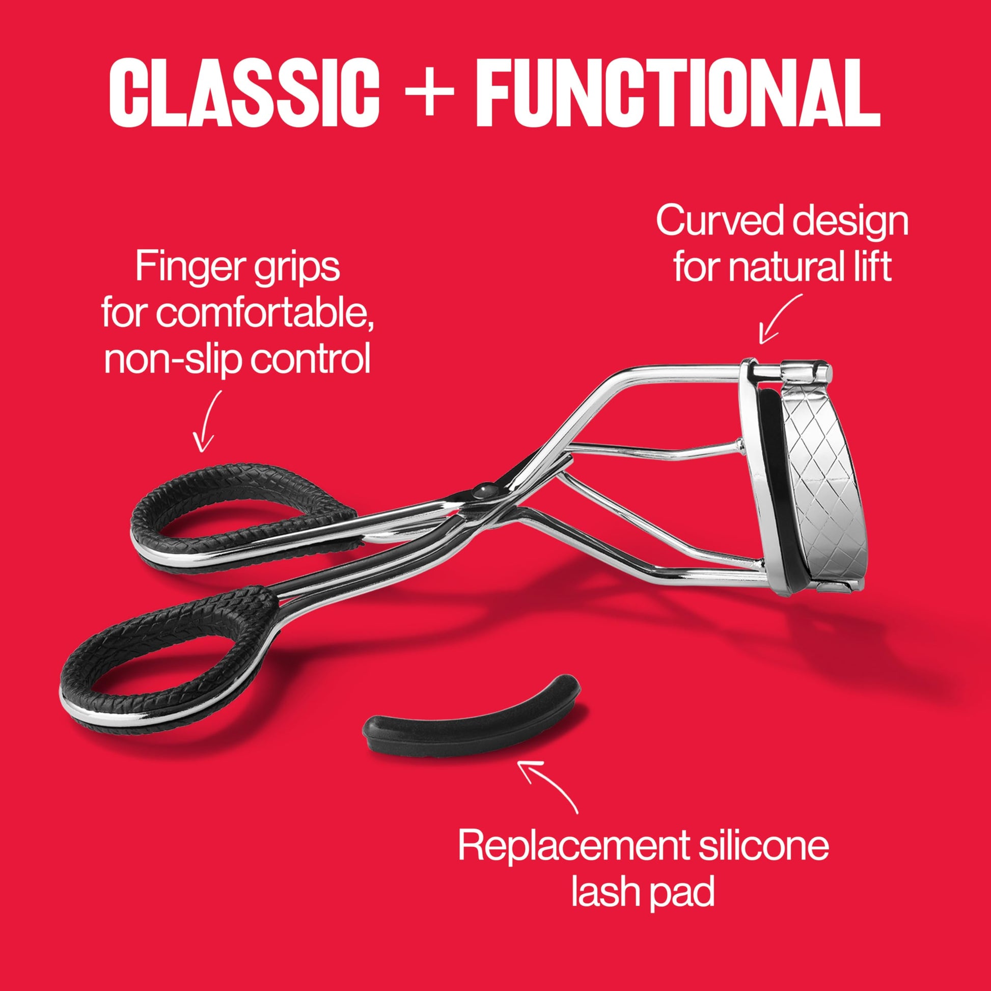 Buy now Revlon Natural Curl Lash Curler, Gives a Natural Eyelash Lift, with Finger Grips for a Non Slip Grip, Easy to Use, 1 Count at indiglob india