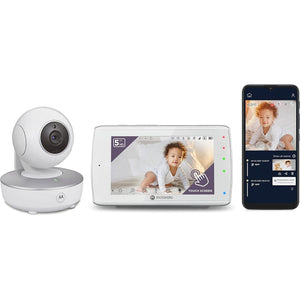 Buy now Motorola Baby Monitor VM36XL, Portable WiFi Video Baby Monitor with HD Camera and Touchscreen Display, Connects to Smart Phone App, 1000ft Range, 2-Way Audio at indiglob india