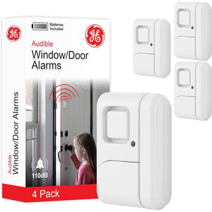 Buy now GE Personal Security Window and Door Alarm, 4 Pack, DIY Protection, Burglar Alert, Wireless Chime/Alarm, Easy Installation, Home Security, Ideal for Home, Garage, Apartment and More, White, 45174 at indiglob india