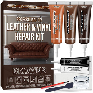 Buy now ARCSSAI ARCSSAL Brown Leather Repair Kit for Furniture, Leather Couch Repair Kit for Sofa, Jacket, Car Seats and Purse with Super Easy Instructions, Restores Any Material, Bonded, Pleather, Genuine at indiglob india