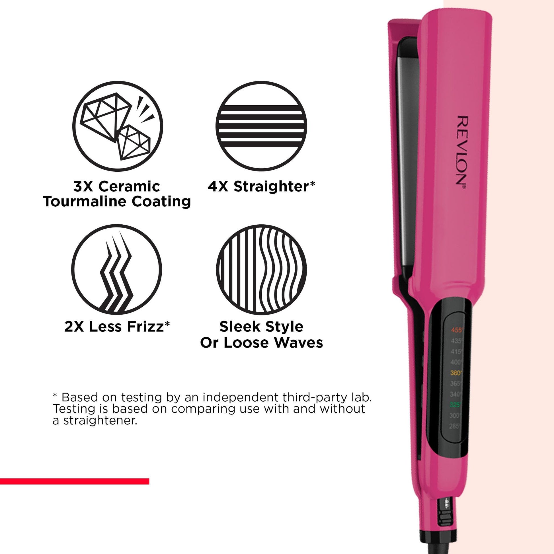 Buy now REVLON Smooth Brilliance Ceramic Extra Long Flat Iron, 1-1/2" inch at indiglob india
