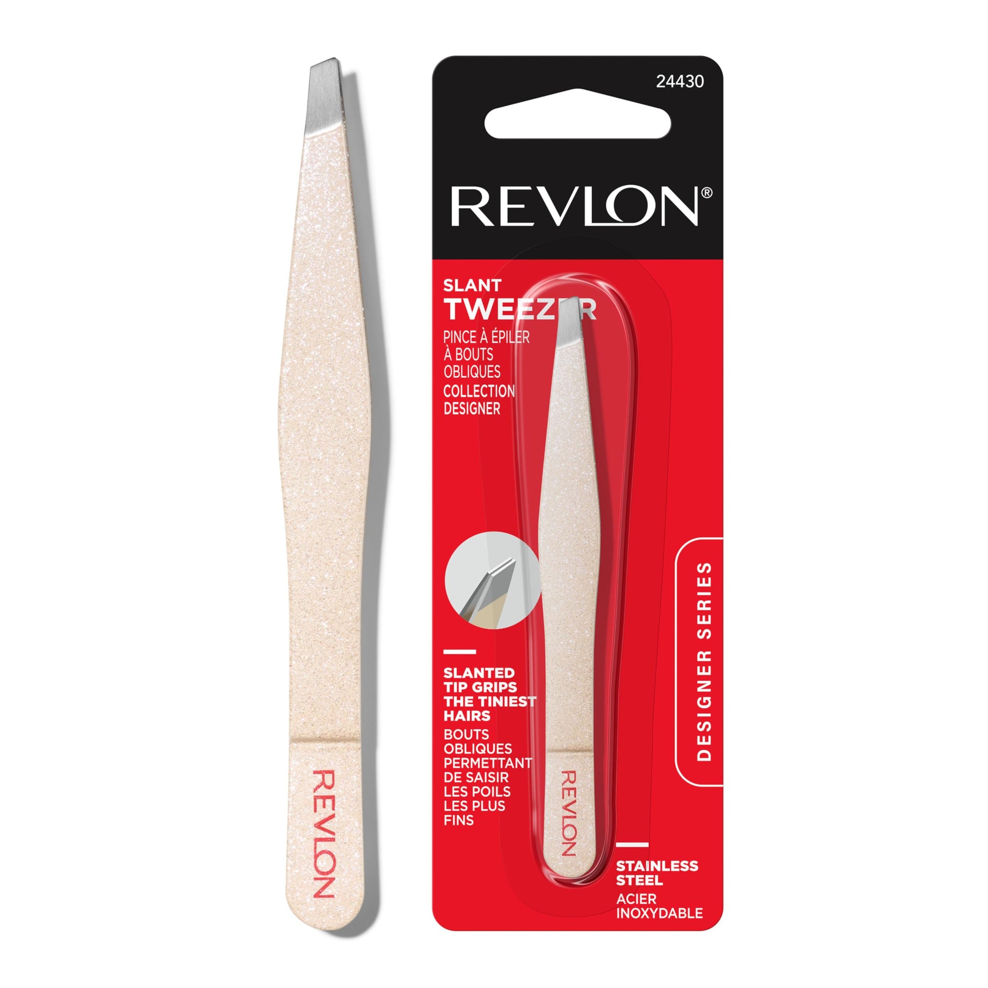 Buy now Revlon Designer Series Slant Tweezer, High Precision, Made With Long Lasting Stainless Steel, 1 Count at indiglob india