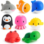 Buy now Munchkin Baby Bath Toy Squirts for Babies and Toddlers 9 Months and Up, Ocean Sea Animals Squirters, 8 Pack at indiglob india