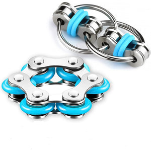 Buy now Bike Chain Fidget Toys Set - Six Roller & Key Flippy Chain for ADHD, ADD, Autism, Anxiety Relief for Adults and Teens at indiglob india