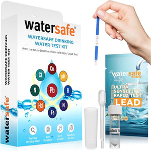 Buy now Watersafe The Original Water Testing Kit for Drinking Water, Well and Tap Water, Sensitive Lead in Water Test, Bacteria, Hardness, pH, Nitrates, Easy Instructions, Lab-Accurate Results, 1 Kit at indiglob india