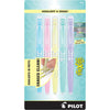 Pilot FriXion Light Pastel Erasable Highlighters, Chisel Tip, Pack of 5, Blue, Pink, Yellow, Green & Purple Aesthetic Highlighters - Ideal for School, Journaling, and Office Use - Blue / Pink / Yellow / Green / Purple