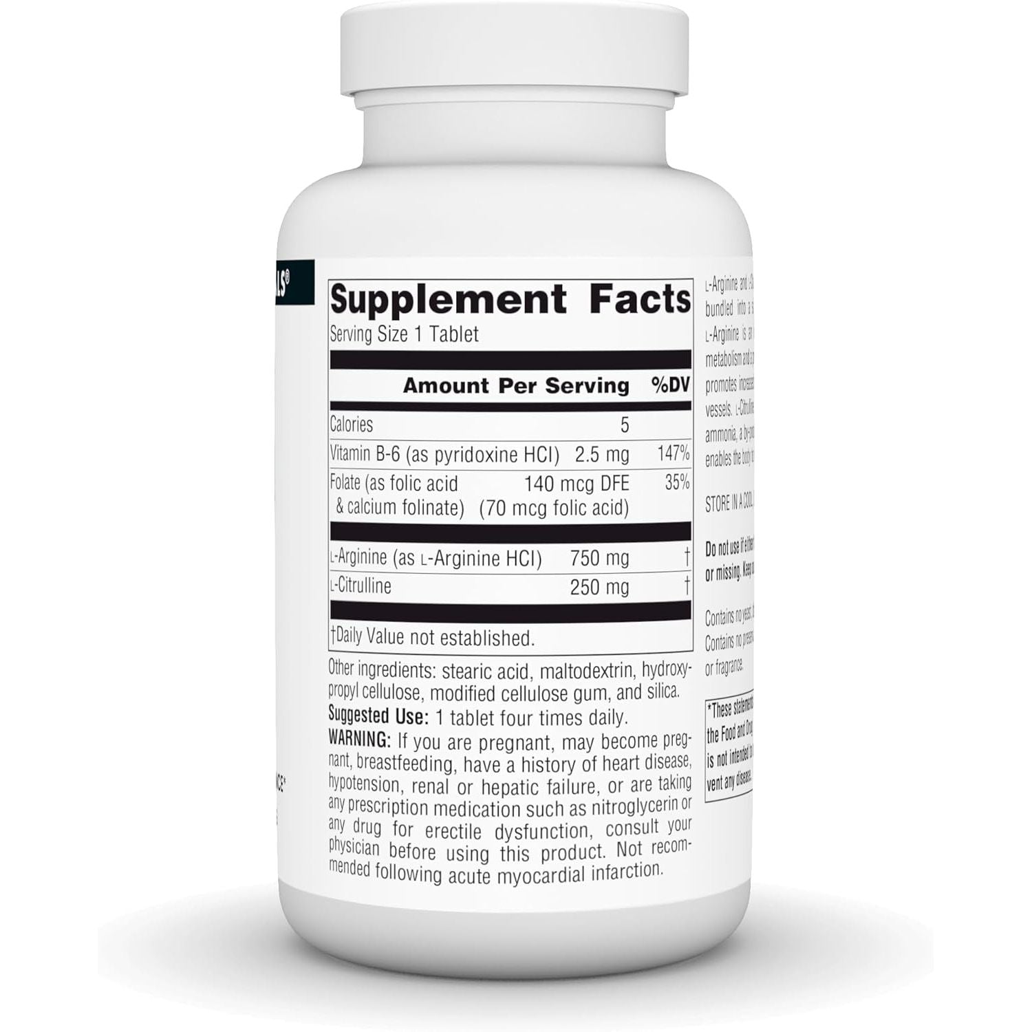 Buy now Source Naturals L-Arginine L-Citrulline Complex, 120 Tablets, 1000 mg at indiglob india