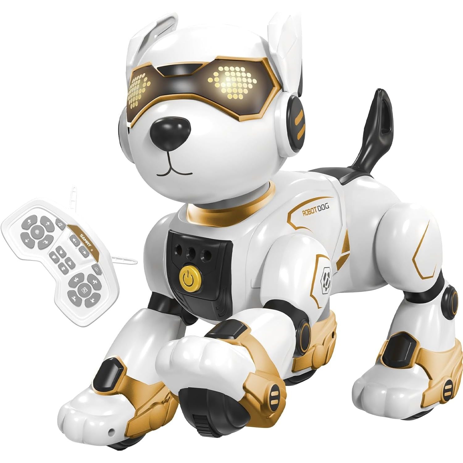 Buy now Robot Dog Toys for Kids, Remote Control Stunt Programmable Robot Puppy Toy Dog Interactive with Commands Sing, Dance, Bark, Walk Electronic Pet Dog for Boys Girls Gifts Golden at indiglob india