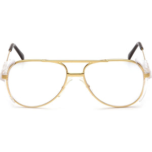 Buy now Pyramex Pathfinder Aviator Safety Glasses with Gold Frame and Clear Lens at indiglob india