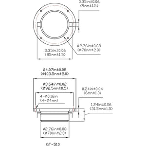 Buy now Goldwood Sound 100 Watts 8ohm Silk Dome Speaker Tweeter Black (GT-510) at indiglob india