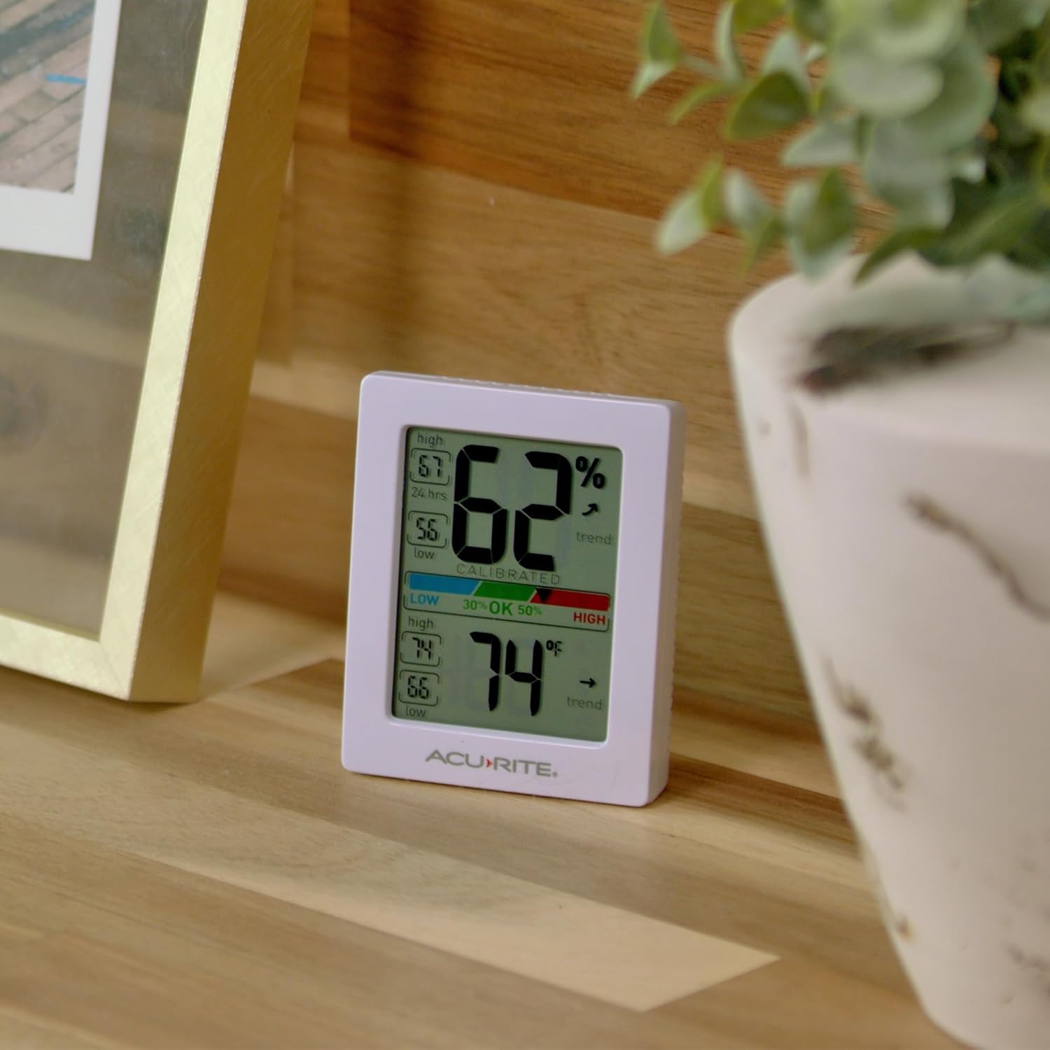 AcuRite AcuRite Humidity Meter Hygrometer and Indoor Digital Thermometer with Temperature Gauge and Humidity Gauge, Room Thermometer Comfort Scale, 3 x 2.5 Inches, White (01083M) Offer | Buy Original India