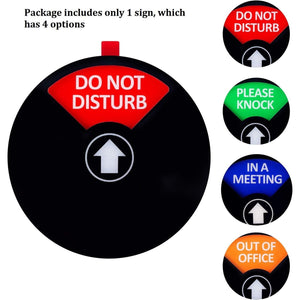 Buy now Kichwit Privacy Sign for Office Door, Do Not Disturb, Out of Office, Please Knock, In a Meeting, Conference Sign for Offices, 5 Inch, Black at indiglob india