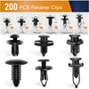 GOOACC Universal Plastic Fender Clips,200 Pcs Push Bumper Fastener Rivet Clips with 6 Size Auto Body Retainer Clips Bumpers,Car Fender Replacement for GM, Ford & Ch - 200Pcs Rivet Clips