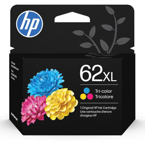 Buy now HP 62XL Tri-color High-yield Ink Cartridge | Works with Printer Series: ENVY 5540, 5640, 5660, 7640; OfficeJet 5740, 8040; OfficeJet Mobile 200, 250 | Eligible for Instant Ink | C2P07AN at indiglob india