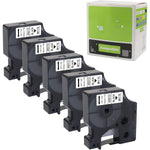 Buy now 7-Pack Replace DYMO D1 Label Tape 45010 45013 45016 45017 45018 45019 45021 D1 Refills Compatible DYMO LabelManager 160 280 420P PnP 220P 360D 450 210D, 1/2” W x 23’ L, 12mm x 7m White on Black at indiglob india