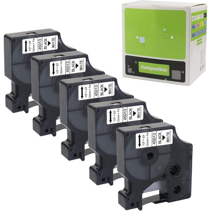 Buy now 7-Pack Replace DYMO D1 Label Tape 45010 45013 45016 45017 45018 45019 45021 D1 Refills Compatible DYMO LabelManager 160 280 420P PnP 220P 360D 450 210D, 1/2” W x 23’ L, 12mm x 7m White on Black at indiglob india