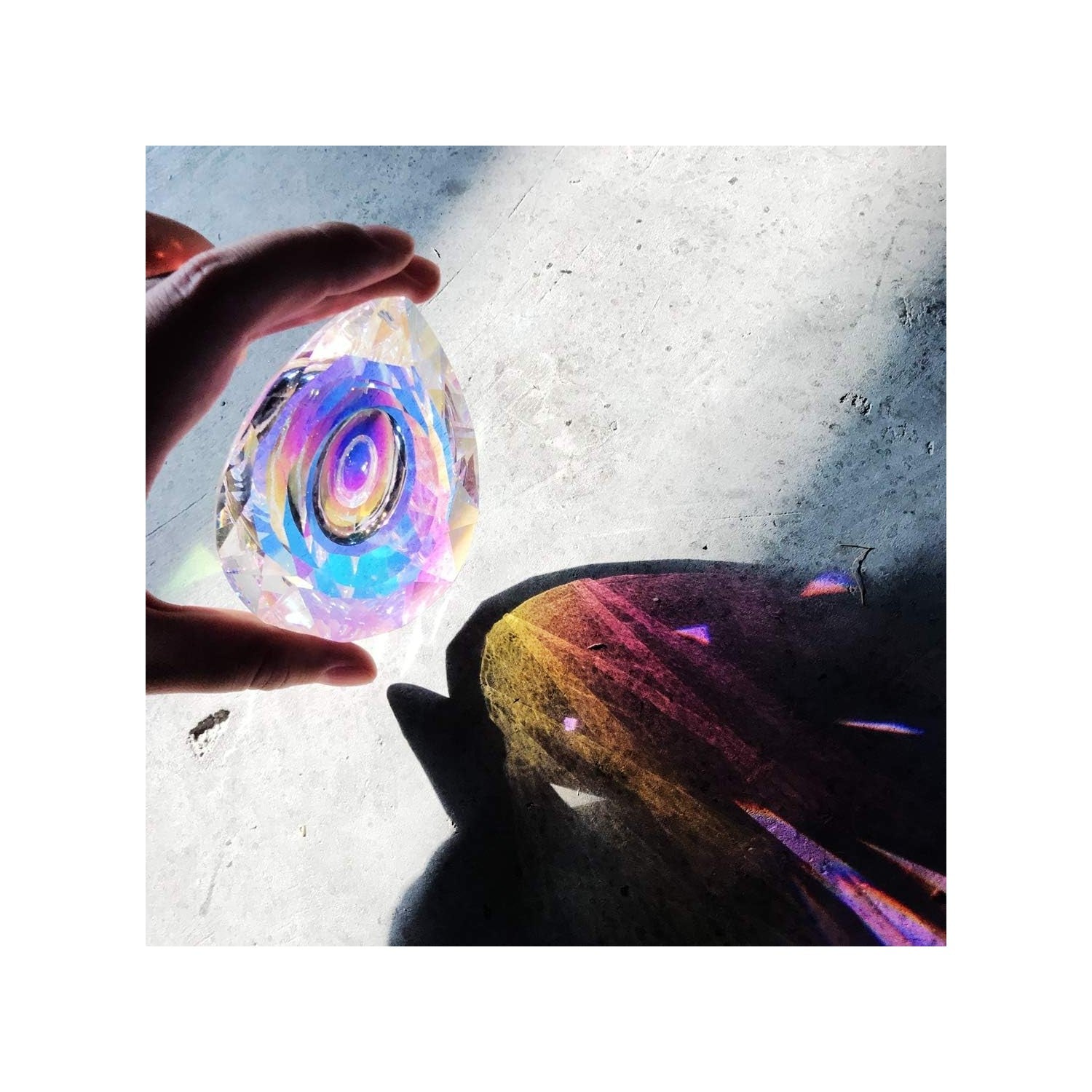 Buy now H&D HYALINE & DORA 89mm/3.5in Hanging Chandelier Crystals Prisms for Window Suncatchers Chandelier Parts Rainbow Maker Pendants at indiglob india