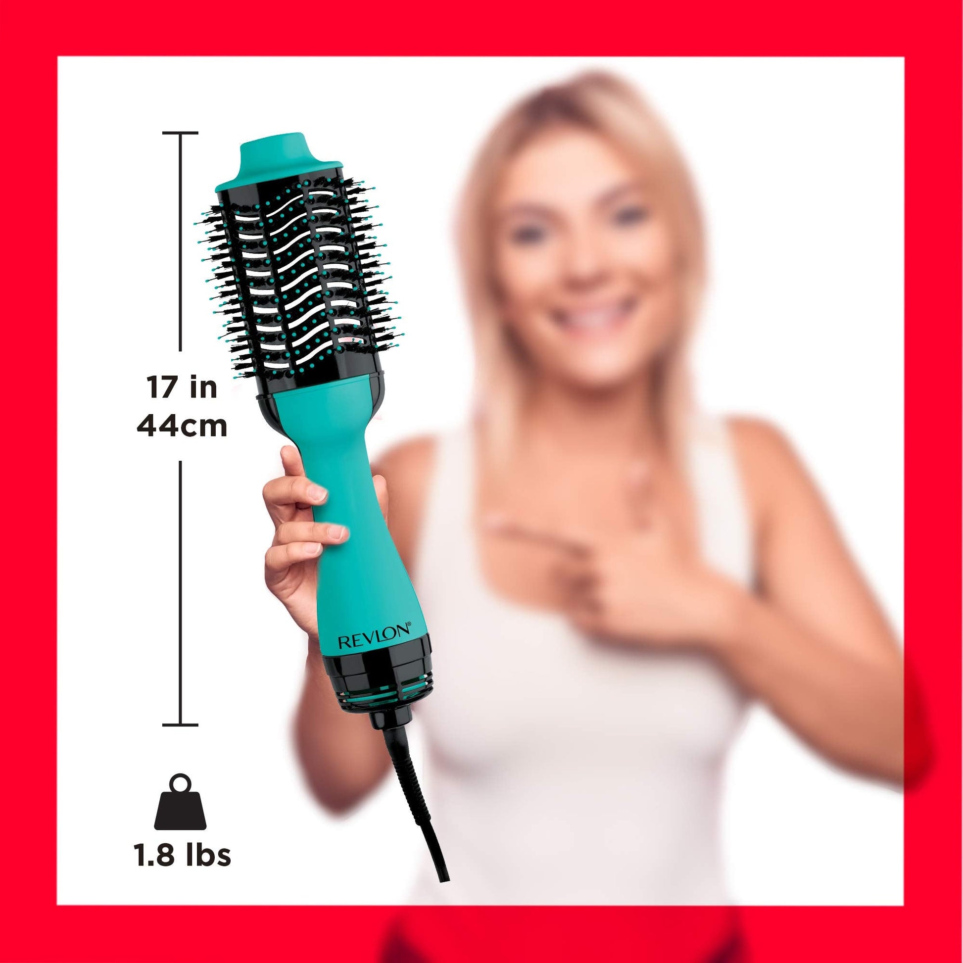 Buy now REVLON One Step Hair Dryer And Volumizer Hot Air Brush, Turquoise Volumizer, 1 Count at indiglob india