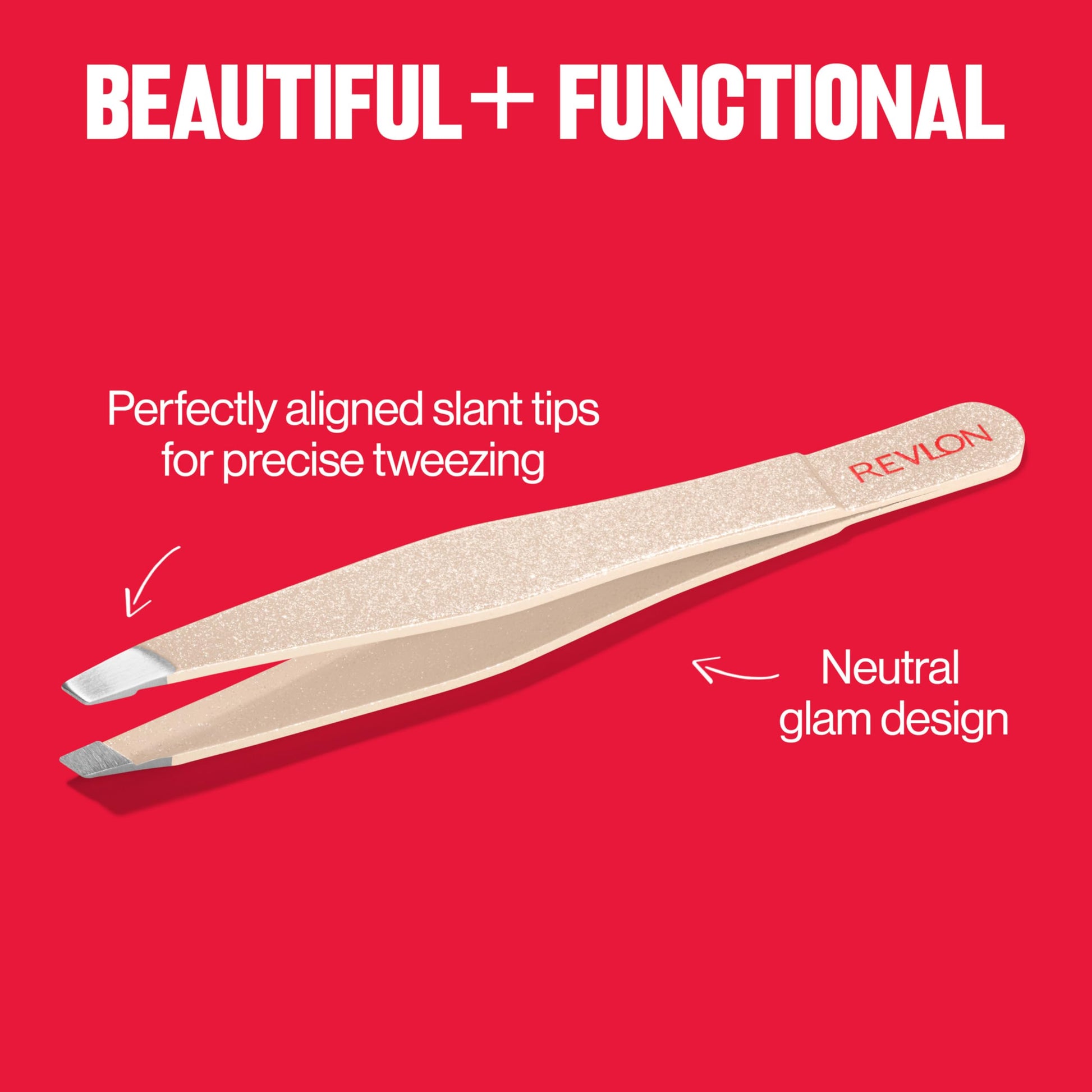 Buy now Revlon Designer Series Slant Tweezer, High Precision, Made With Long Lasting Stainless Steel, 1 Count at indiglob india