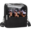 Makeup Brush Case Stand-up Makeup Cup Travel Professional Cosmetic Bag Artist Storage Bag Large Makeup Brush Bag with Adjustable Divider (Large, Black) - A1-Black