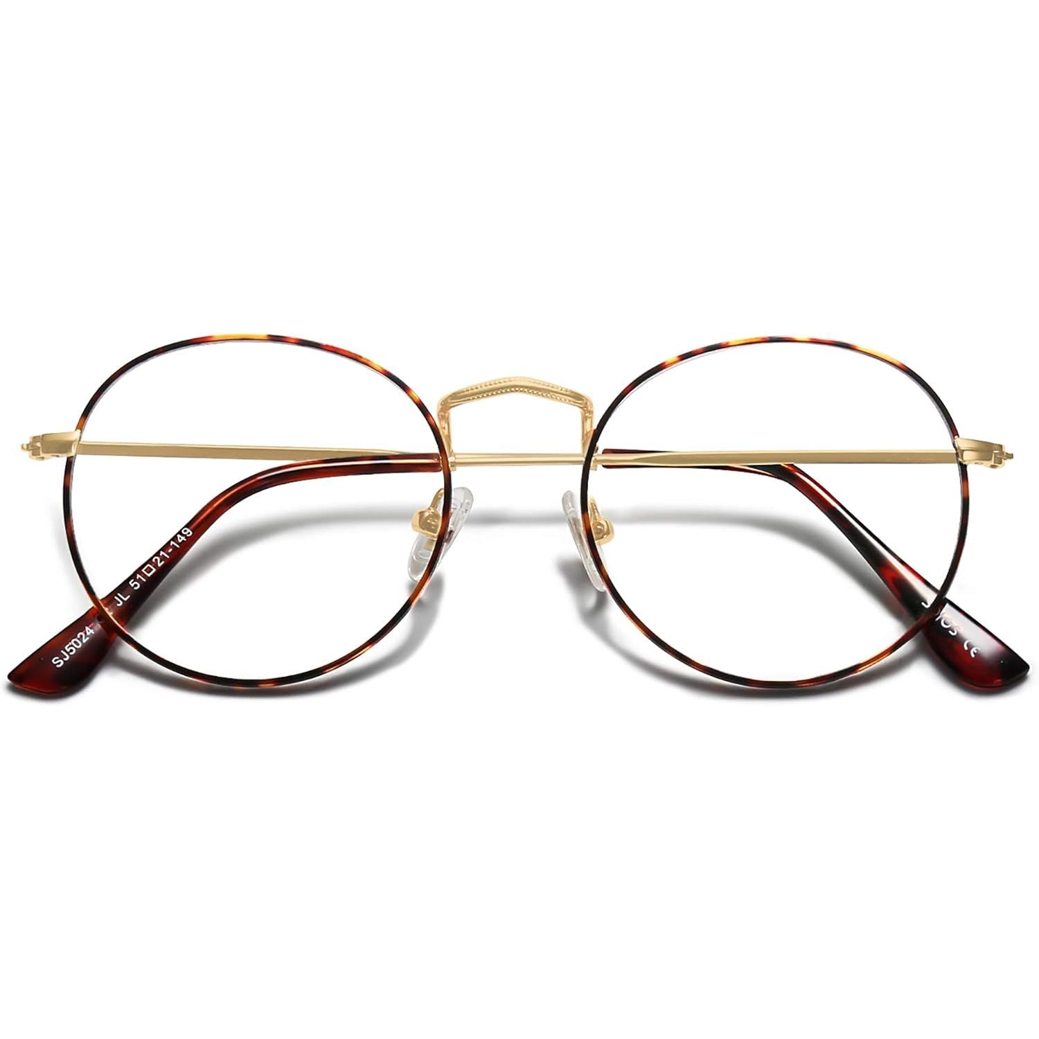 Buy now SOJOS Blue Light Blocking Computer Glasses Round Eyewear Anti Blue Light Lens Preppy Chic SJ5024B 0c02 Demi Frame at indiglob india