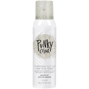 Buy now Punky Temporary Hair and Body Glitter Spray Silver – Glitters Hairspray, Adds Sparkly Shimmery Glow, Hair Glitter for Kids, Women, Men 3.5 oz at indiglob india