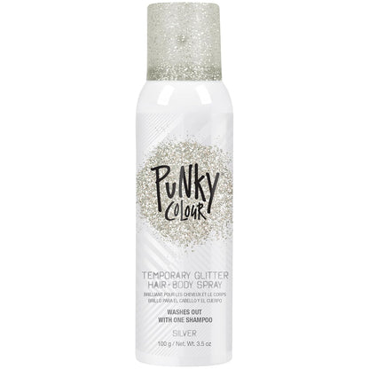 Buy now Punky Temporary Hair and Body Glitter Spray Silver – Glitters Hairspray, Adds Sparkly Shimmery Glow, Hair Glitter for Kids, Women, Men 3.5 oz Silver at indiglob india