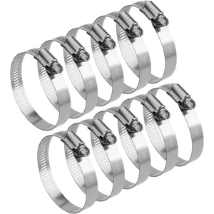 Buy now LOKMAN 2.5 Inch Stainless Steel Duct Clamp Worm Gear Adjustable 46-70mm Hose Clamp, Pack of 10 (2.5 Inch) at indiglob india