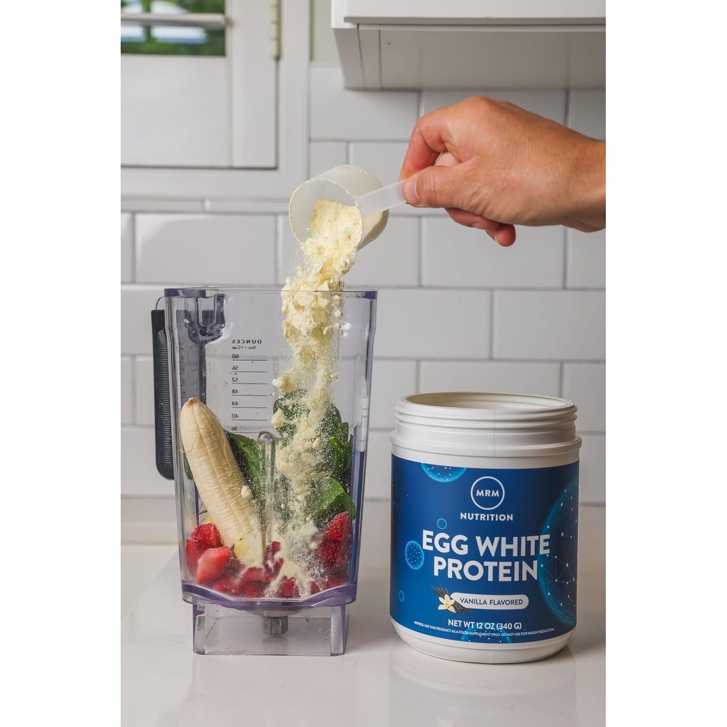 Buy now MRM Nutrition Egg White Protein | Vanilla Flavored | 23g Fat-Free Protein | with Digestive enzymes | Highest Biological Value | Clinically Tested | 10 Servings at indiglob india