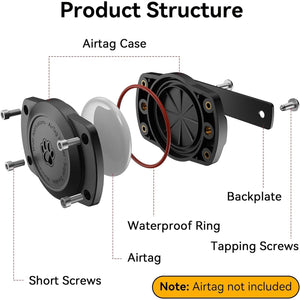 Buy now IPX8 Waterproof Dog Collar Holder for Airtag [Metal Back Plate] Ultra-Durable Dog & Cat Collars Mount for AirTag, Suitable for All Widths of Collars (1 Pack) at indiglob india