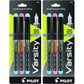 Buy now PILOT Precise Varsity Pre-Filled Fountain Pens, Medium Point Stainless Steel Nib, Black/Blue/Purple Inks, 3-Pack (90022) 3 Count (Pack of 2) Green Pink Turqouise at indiglob india