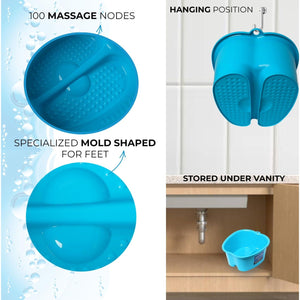 Buy now Mantello Foot Bath, Extra Large, Foot Soaking Tub - Pedicure Bowl - Foot Soak Tub (Blue) at indiglob india