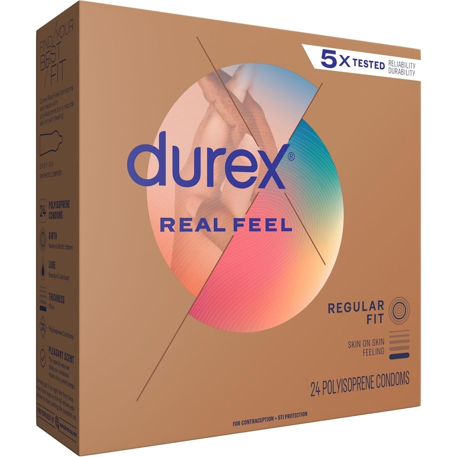 Buy now Avanti Bare Real Feel Lubricated Condoms, Regular Fit, 24 Count, Non Latex Condoms for Men with Natural Skin on Skin Feeling (Packaging May Vary) at indiglob india