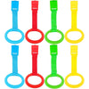 KALAMANDA 4 PCS Baby Playpen Pull Up Rings, Pull Up Handles Standing Walker Crib Pull Rings for Toddler Kids Children Walking Training Tool(Yellow/Red/Blue/Green) - Yellow/Red/Blue/Green2