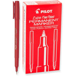Buy now PILOT Extra Fine Point Permanent Markers, Black Ink, 12-Pack (44102) Red at indiglob india