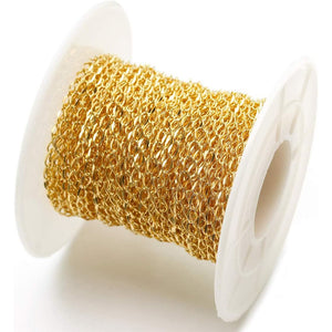 Buy now 33FT Gold Silver Twisted Cable Chains Stainless Steel Necklace Jewelry Chains Extender Chains Link Bulk for Jewelry Makings at indiglob india