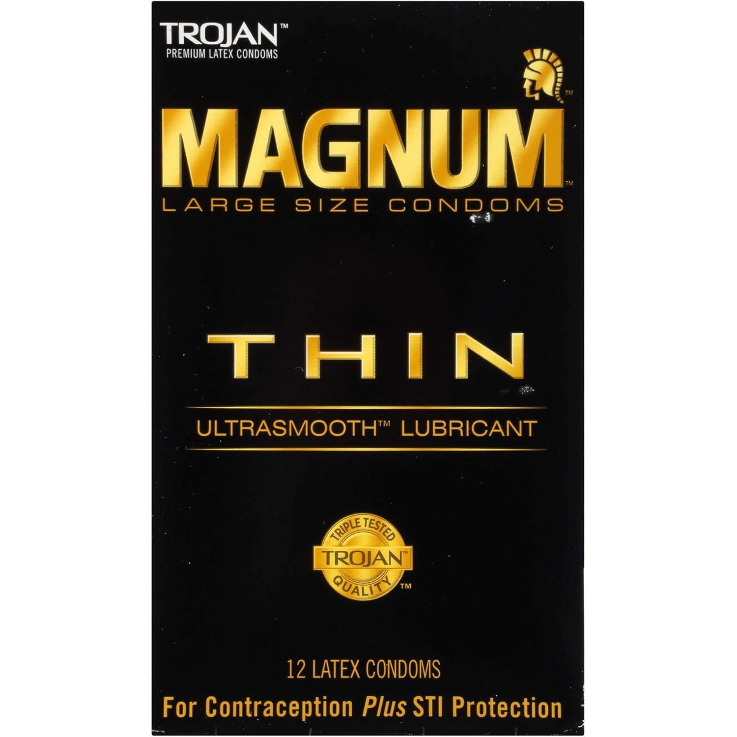 Buy now Trojan Magnum Thin Large Size Lubricated Condoms - 12 Count (Pack of 1) at indiglob india