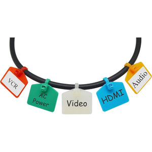 Buy now Mr-Label 2-3/4” Nylon Cable Zip Ties Tags Labels Marker – Write on | Self-Locking – with Free Printable Labels - for Wire Marking and Organizing (100, Five Assorted Color) at indiglob india
