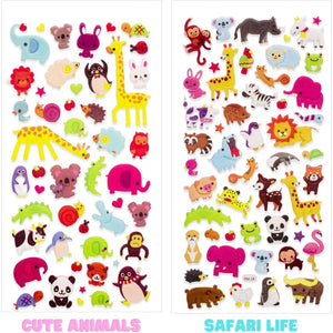 IMNEXT2U 3D Puffy Stickers for Kids Resuable Sticker for Toddler, Boys, Girls 4 Sheets - Mother Child Animals, Dogs, Cats, Elephant, Giraffe, Monkey, Sheep, Panda, Koala, Rabbit (Zoo) India | Buy  Now