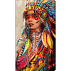 TOCARE Large Diamond Painting Kits for Adults Native Indian Woman, Full Drill Diamond Art Kits for Adults 15.7x31.5Inch, Full Drill Diamond Paintings Kits for Home Wall Decor - Native Indian Woman
