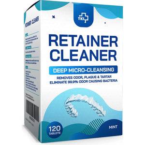 Buy now Retainer & Denture Cleaner Tablets - 4 Months Supply (120 pcs) Dental Retainers for Aligner - Mouth & Night Guards - False Teeth Whitening - Removes Odor & Plaque (120 Pcs) at indiglob india