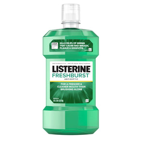 Buy now Listerine Freshburst Antiseptic Mouthwash for Bad Breath, Kills 99% of Germs That Cause Bad Breath & Fight Plaque & Gingivitis, ADA Accepted Mouthwash, Spearmint, 1 L at indiglob india