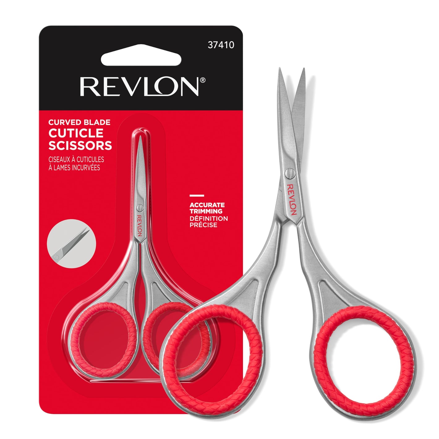 Buy now Revlon Cuticle Scissors, Ultra-Fine Stainless Steel Curved Blade for Neat Cuticles and Hangnail Trimming, Tool for Safe Cuticle Nail Care, 1 count at indiglob india