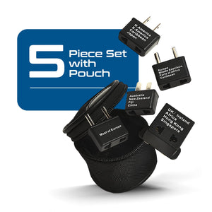Buy now Ceptics International Worldwide Travel Plug Adapter 5 Piece Set, Great for Cell Phones, Battery Chargers, Laptops to Work in Most Countries at indiglob india
