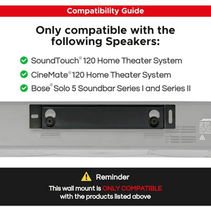 Buy now Sound Bass Solo 5 Wall Mount Bracket for Bose Solo 5 Sound Bar, Complete Kit with All Mounting Hardware, Compatible with Series II Soundbar, Designed in The UK by Soundbass at indiglob india