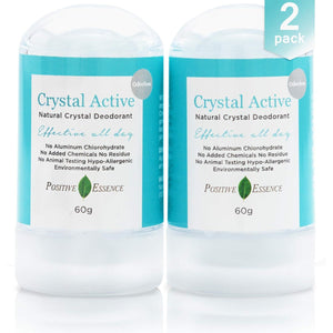 Buy now Thai Crystal Deodorant Stone, Crystal Active, 100% Natural, Long Lasting, Single Ingredient, No Aluminum Chlorohydrate or Chemicals, Unscented, Underarmed Deodorant for Women & Men, 60g (2 Pack) at indiglob india