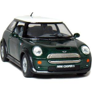 Buy now KiNSMART - Mini Cooper S 5" 1:28 Scale Die Cast Metal Model Toy Car (Green) at indiglob india