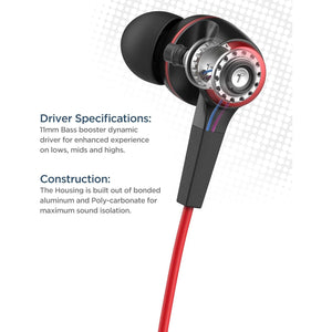 Buy now Thore iPhone Earphones (Apple MFi Certified) V120 in Ear Wired Lightning Earbuds (Sweat/Water Resistant) Headphones with Mic/Volume Remote for iPhone 12/13/14 Pro Max - Red at indiglob india