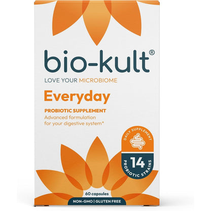 Buy now Bio-Kult Gut Health Probiotic Supplement, 14 Strains, Probiotics for Women & Men, Immune Support, Digestive Health, Shelf-Stable, Non-GMO and Gluten-Free, Capsules, 60 Count (Pack of 1) at indiglob india